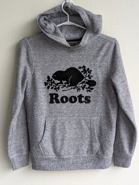 Roots gray salt and pepper pullover hoodie
